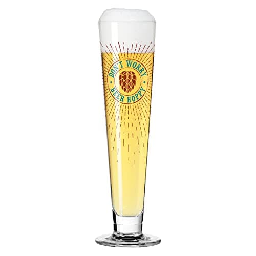 Ritzenhoff 1011012 Verre à bière 330 ml - série Heldenfest, motif n° 12 - Don't worry, beer hoppy - rond - Made in Germany