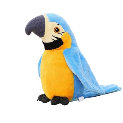 Sunshine smile Perroquet Parlant en Peluche,Jouet électrique Perroquet Parlant,Electrique Peluche Qui Danse,Mignon Jouet Peluche Electrique,Jouet Électronique en Peluche,Interactive Perroquet Ailes