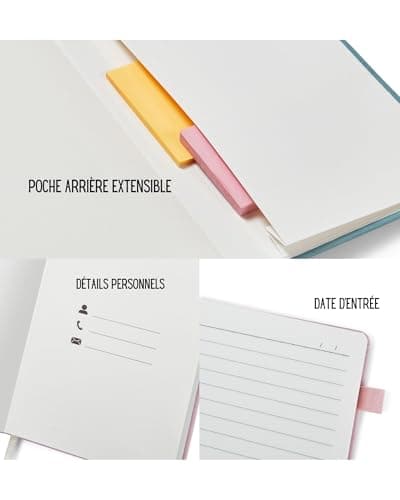 Soul Projekt Journal Intime Adulte Noir, Carnet de Notes, Bloc Note A5 Ligné, 360 Pages Notebook, Cadeau Noel Original, Carnet d'écriture Aesthetic, Agenda Scolaire, Cahier A5, Ecriture Livre