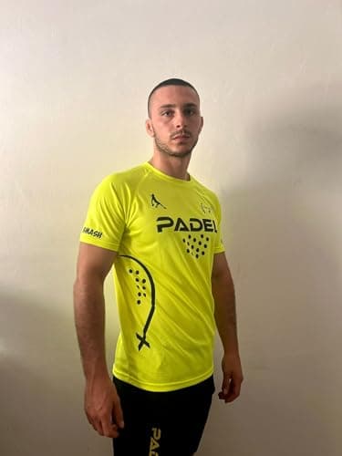 ZENA Kit Maillot Short Fluorescent Padel t-Shirt Paddle World Smash Tennis Compétition