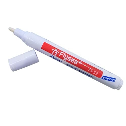 Gusengo Stylo À Joint Carralage Blanc/Beige, Peinture pour Carrelage Salle Bain, Kit Reparation Carrelage, Stylo À Coulis Carreaux pour Salle Bain, Cuisine, Porche, Terrasse