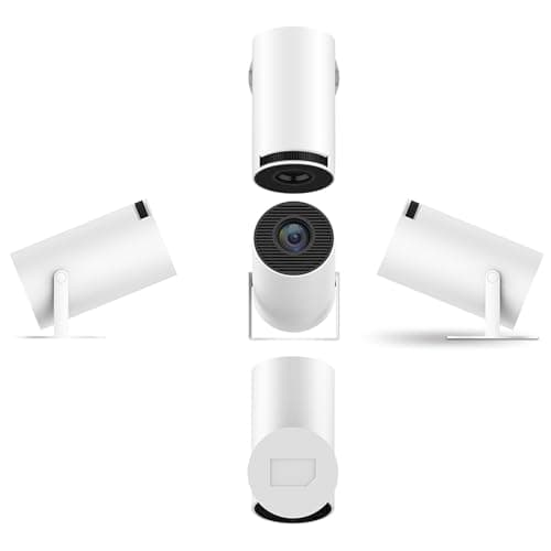 Mini Projecteur Portable 4K 1080P Full HD Compatible avec Android 11 et Netflix – WiFi 6, BT 5.0, Rotation à 180°, Petit Projecteur de Cinéma Maison avec Correction Automatique du Trapèze