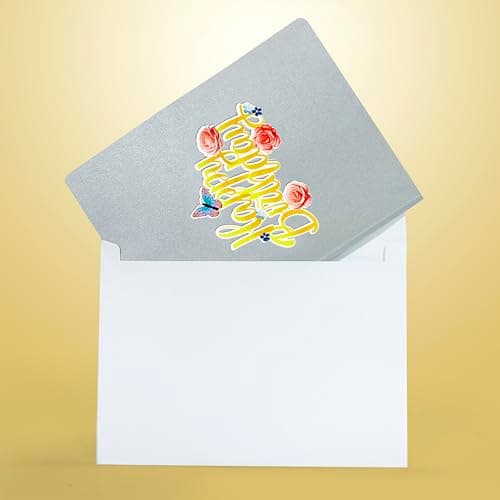 CUTPOPUP Happy Birthday Floral - Joyeux anniversaire floral, carte d'anniversaire pop-up, carte de vœux pop-up 3D (Happy Birthday Floral) BD138FR1520