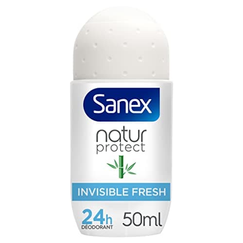 SANEX - Déodorant Respectueux de la peau - Naturel Natur Protect Invisible & Fresh Bambou Bille - Homme et Femme - Lot de 6 Unités de 50 Ml