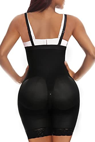 YIANNA Gaine Ventre Plat Femme Invisible Amincissante Body Gainant Sculptant Shapewear Bodysuit Fajas Colombianas Shaper Combinaison Noir M 7243