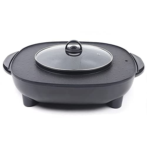 Hot Pot Barbecue électrique 2 en 1 multifonction - Poêle à griller anti-adhésive sans fumée - Convient pour 5 à 6 personnes