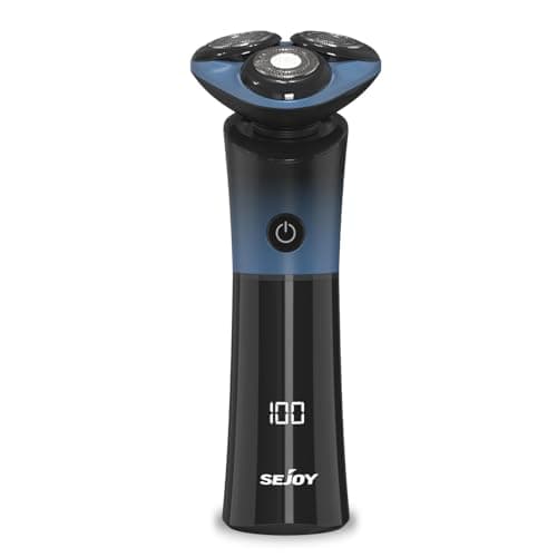 Sejoy Rasoirs électriques rechargeables pour homme, tête magnétique avec lame à dégagement rapide, auto-affûtant, IPX6, rasoirs électriques longue durée pour homme, Skyline