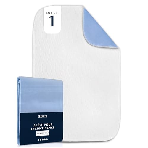 Dreamzie Protege Matelas 90 x 160 cm - Absorbant et Imperméable - Couvre Matelas Lavable pour Incontinence