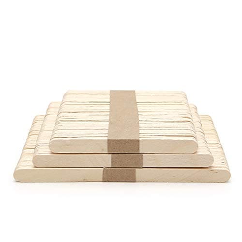 Lot de 50 bâtonnets de crème glacée en bois pour enfants - 15,2 cm