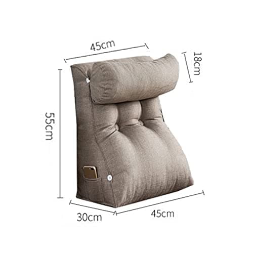 HEATHE Coussin de Lecture Oreiller Confortable Grand Dossier Triangulaire Oreiller Dossier de Lecture de tête de lit pour Lire,se détendre ou Travailler au lit