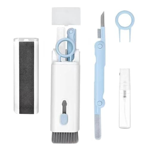 CPSYTE Kit Nettoyage Clavier, 7 en 1 Kit Nettoyage PC Multifonctionnelle, Keyboard Cleaner Nettoyage Clavier avec Brosse, pour Téléphones, Laptop, Écouteur, Outil Compact Multifonctionnel