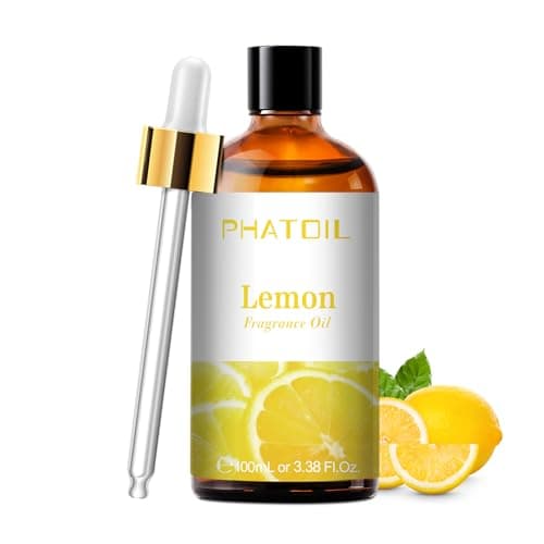 PHATOIL Citron Huile Essentielle 100ml, Huile de Citron pour Diffuseur, Huile Parfumée pour Aromathérapie Humidificateur, Bougies