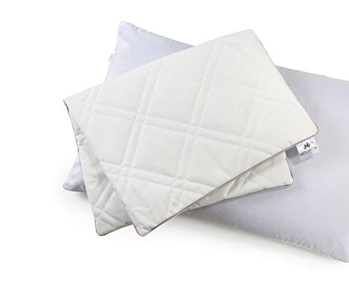 NATURECA Oreiller Sarrasin Bio 40x80, Oreiller Ferme de taie Coton matelassée, Oreillers ergonomiques pour la Nuque, Oreiller orthopédique Anti Douleur, décontracter Les Muscles