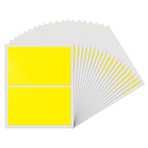 Étiquettes Autocollantes Étanches Jaunes Vinyle 75×50 mm 40 Pièces