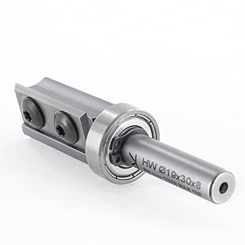 ENT 20323 Couteaux à jeter Fraise pour affleurer droite Carbure, Queue (S) 8 mm, Diamètre (D) 16 mm, NL 29,5 mm, SL 30 mm, GL 68 mm, avec roulement