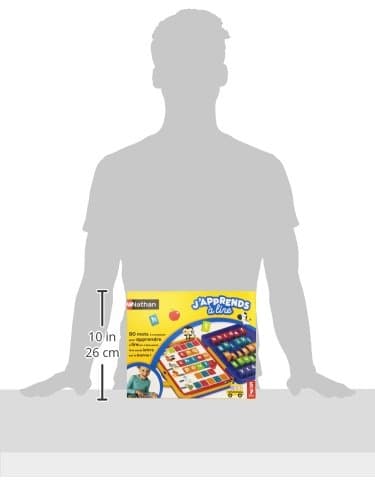 Nathan - J'apprends à Lire - Jeux de Société Educatif pour Enfants 5 ans - Apprendre à Lire - Système Autocorrectif - Reconnaitre les Lettres - 90 Jetons 15 Planches illustrées - Malette Transportable