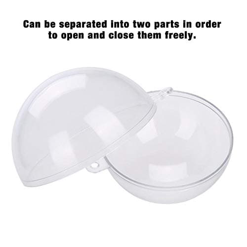 Boule en plastique transparent, 20 pièces Boule en plastique transparent à remplir Décorations de Noël pour mariage, Boule en plastique vierge à remplir DIY Bombe de bain Moule et décor