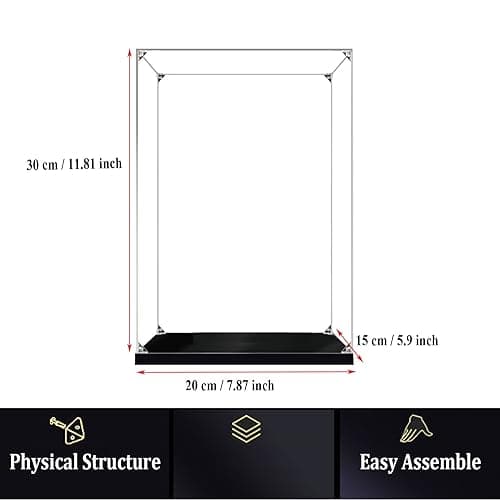 BOOVAX Vitrine pour Lego 43217 71426 - Présentoir Vitrine en Acrylique Transparente pour [Maison Là Haut/Plante-Piranha] - 20x15x30cm