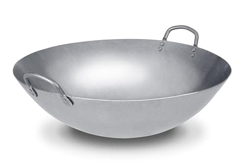 Craft Wok 46 cm Grand wok en acier carbone martelé à la main style canton 45,7 cm (fond rond) / 731W87-18in