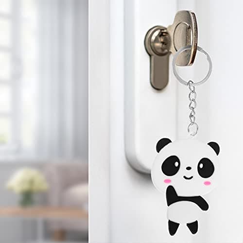 Toyvian Panda Porte-clés Mignons Voiture Porte-clés À Main Décorations Pendentif Party Favors 6 pcs (Style aléatoire) Blanc