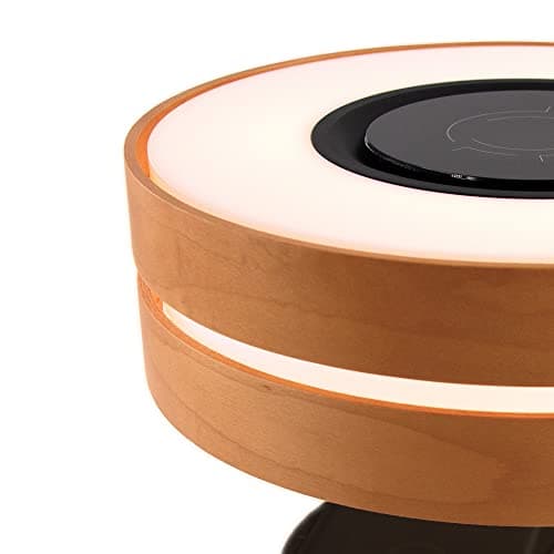 Silumen Lampe de Chevet Ronde Horizon avec Enceinte & Chargeur Sans fil - Dimmable Tactile
