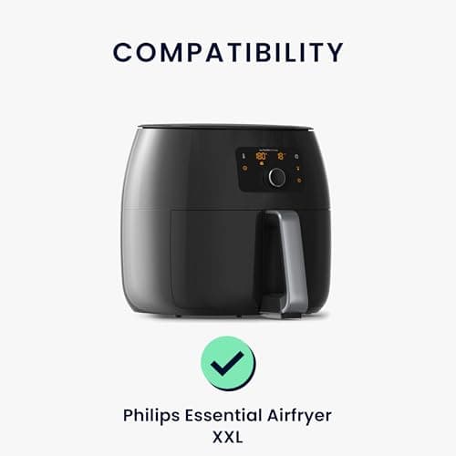 kwmobile Housse compatible avec Philips Essential Airfryer XXL housse - Housse de protection intégrale pour friteuse à chaud friteuse sans huile - gris clair