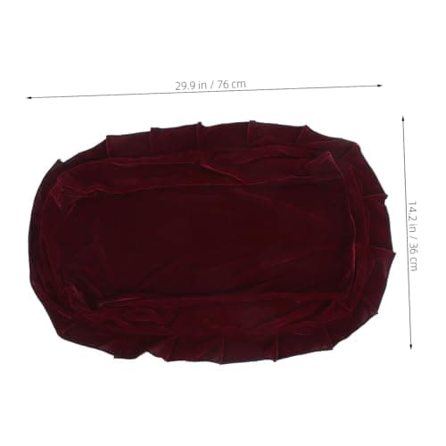 JEWEDECO Housse De Tabouret En Velours Doré Housse Pour Banc De Piano Housses De Banc Protecteur De Banc Couverture De Tabouret Couverture De Banc à La Maison Banquette Rouge