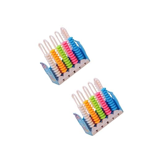 ibasenice Boulier Enfant Bois 2 Pièces Enfants Boulier Calcul Jouets Mathématiques Jouet Perles Jouets De Nombre Préscolaire Abaque en Plastique Calcul Jouets Abaque