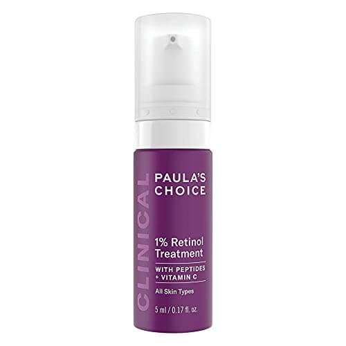 Paula's Choice CLINICAL 1% Retinol Sérum - Anti Âge Traitement Visage - Créme Réduit les Taches Brunes & Rides - Vitamine C & Peptides - Tous Types de Peaux - Format Voyage 5 ml