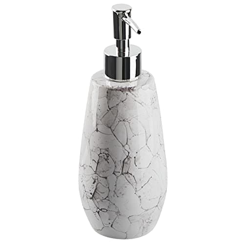 Ensemble d'accessoires de Salle de Bains 6 pièces Effet Marbre Blanc Callela
