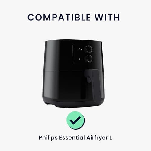 kwmobile Housse compatible avec Philips Essential Airfryer L housse - Housse de protection intégrale pour friteuse à chaud friteuse sans huile - blanc-noir