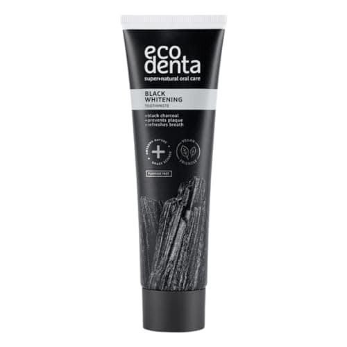 Dentifrice au Charbon Actif Ecodenta sans Fluor I Dentifrice au Charbon Noir Blanchiment des Dents I Dentifrice Blanchissant au Charbon Actif Noir 100 ml