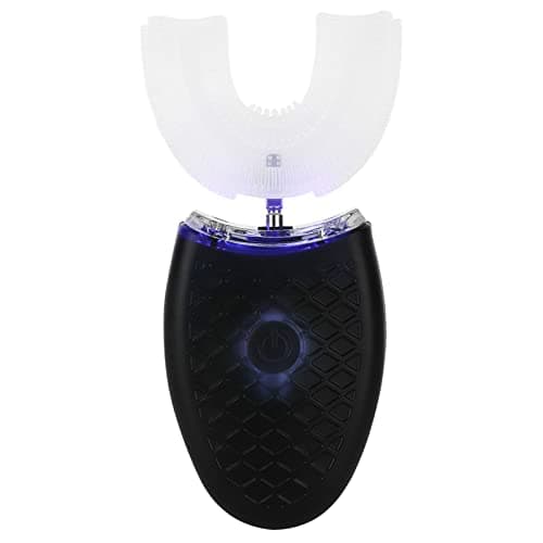 Brosse à dents électrique sonique, tête de brosse à dents en forme de U, nettoyage automatique, 4 modes de nettoyage, tête de brosse à dents en silicone de qualité alimentaire