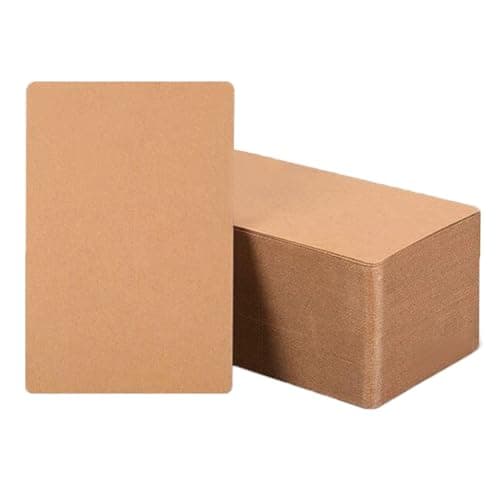 100 Pièces Carte Vierge en Papier Kraft A6 Carte en Papier Kraft Vintage Marron 15 x 10 cm Fiches Cartes Flash Cartes de Vœux Cartes Postales Bourrages D'enveloppes 350 g/m2 Épais Papier Craft