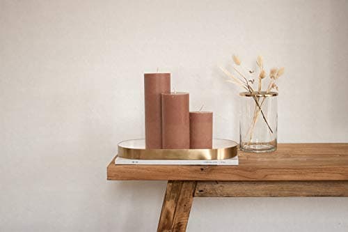 LaLe Living Vase en fer et verre avec ornement doré, Ø 10 x 15,5 cm