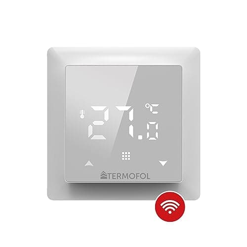 Termofol Chauffage Electrique par le Sol Set - Tapis Chauffant avec H6 Wifi Thermostat 230V - Chauffage d'appoint Puissance 140W/m2 - Surface 24 m2 - Plancher Chauffant Electrique