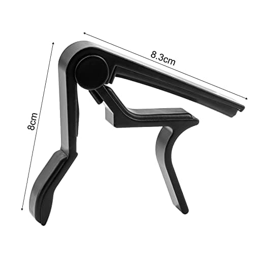 Capodastre Guitare Classique Electrique Folk Capo Guitare pour Guitare Acoustique et Electrique Guitare Occidentale Mandoline et Banjo Ukulélé | Noir
