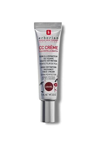 Erborian - CC Crème à la Centella Asiatica - Maquillage et Soin Illuminateur de Teint Haute Définition pour Visage - Protection Solaire SPF 25 - Soin Cosmétique Coréen - Caramel 15 ml