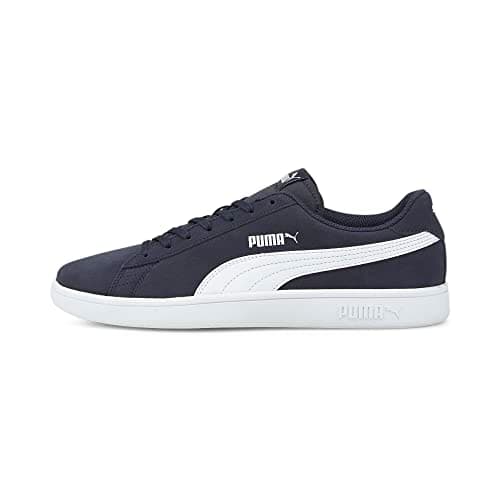 PUMA Smash V2, Baskets Mixte, Peacoat Puma Blanc, 43 EU