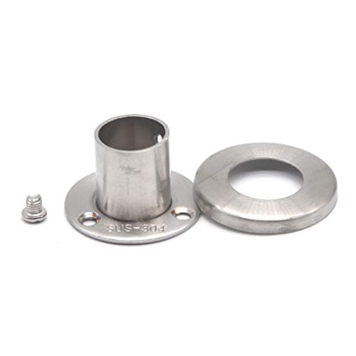 Support de tige de placard en acier inoxydable 304 pour douilles de poteau de placard Convient pour tuyau de placard jusqu'à 22 mm de diamètre extérieur Vis incluses
