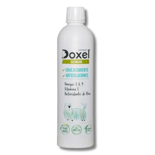 Doxel Senior 1L | Huile pour Chien Agés | Anti-Inflammatoire | Supplément | Omega 3 6 9| Vitamine E | Chien Adultes | Anti-âge Articulations et Muscles Saines | Arthrose Chien | Huile de Camelina