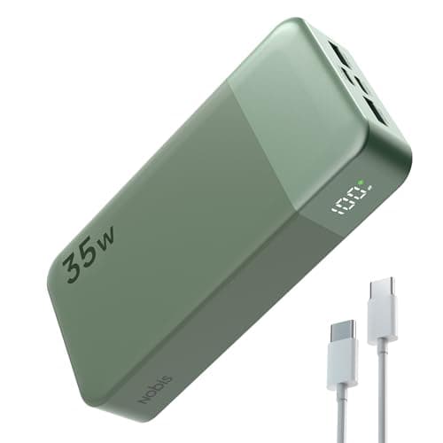 Nobis Power Bank, Alimentation Mobile 20000mah, Recharge Rapide pour Alimentation Mobile 35w, Batterie avec écran Numérique pour iPhone,Samsung, Android, etc