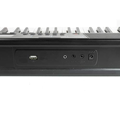 RockJam Clavier Compact 61 touches avec support de partition, alimentation, autocollants pour notes de piano et leçons Simply Piano