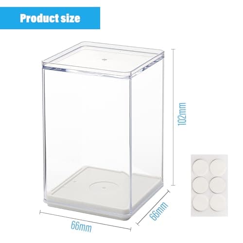 Mini Vitrine en Acrylique pour Collection, 6PCS - Boîte de Présentation Transparent pour Figurines Pop, Mini Figurines, Objets de Exposition, DIY (105×66×66mm)