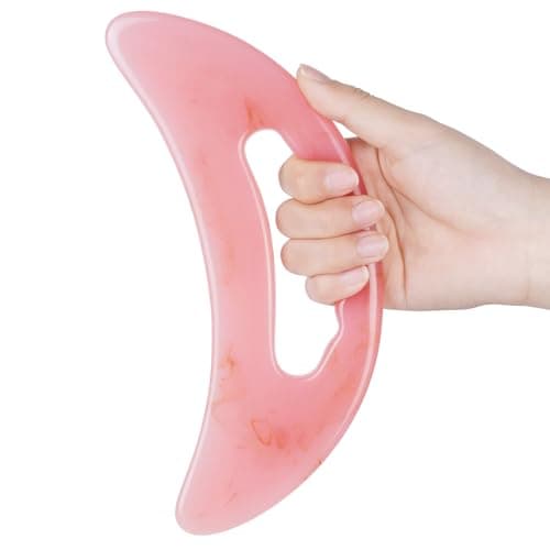 ACWOO Outil de Massage Gua Sha, Gua Sha Corps Masseur avec Poignée, Grand Gua Sha Corps Cellulite Guasha Conseil pour Jambes, Cou, Abdomen, Dos Élimine le Stress Musculaire, Soulage la Fatigue