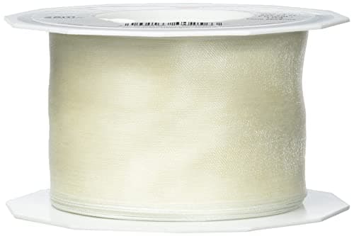 PRÄSENT C.E. Pattberg 4 Seasons Ruban d'organza laitonné Crème 60 mm x 25 m