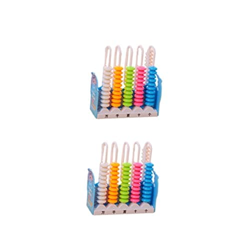 ibasenice Boulier Enfant Bois 2 Pièces Enfants Boulier Calcul Jouets Mathématiques Jouet Perles Jouets De Nombre Préscolaire Abaque en Plastique Calcul Jouets Abaque