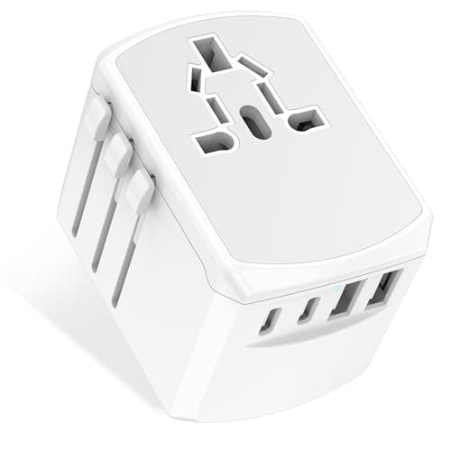 Adaptateur Prise Universelle Voyage International - 5 in1 Travel Adapter Internationale avec 2 USB 2 Type C et 1 AC Universel France vers UK USA Australie Thailande Japon Yioihnm