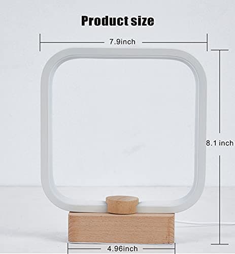 Lampe de table LED en bois, 3 couleurs de température, veilleuse de chambre à coucher, éclairage LED à intensité variable, petite lampe de bureau pour salon,
