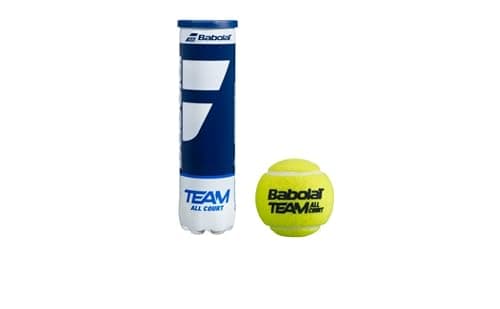 Babolat Team All Court, Tube de 4 Balles de Tennis, citronier, Yellow
